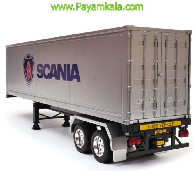 ماکت کانتینر اسکانیا (SCANIA R470) بزرگ 1:32 WELLY (رنگ مسی)