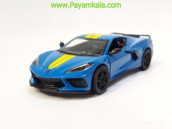 Corvette patterned metal car (CORVETTE 2021 KINSMART) blue