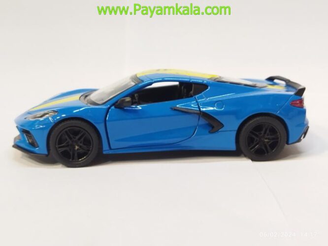 Corvette patterned metal car (CORVETTE 2021 KINSMART) blue