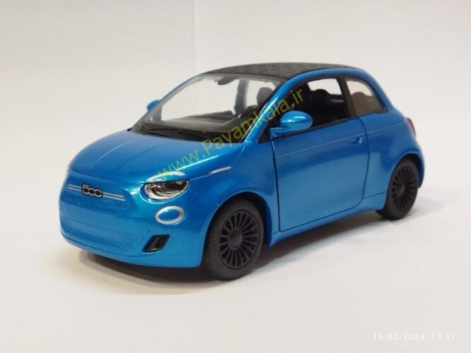 ماشین فلزی فیات 500 (FIAT 500 KINSMART) (KT5440 1:28) آبی