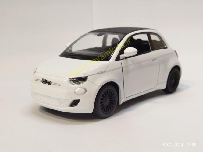 Metal car Fiat 500 (FIAT 500 KINSMART) (KT5440 1:28) white