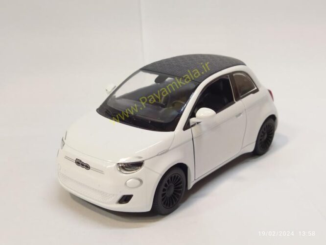 Metal car Fiat 500 (FIAT 500 KINSMART) (KT5440 1:28) white