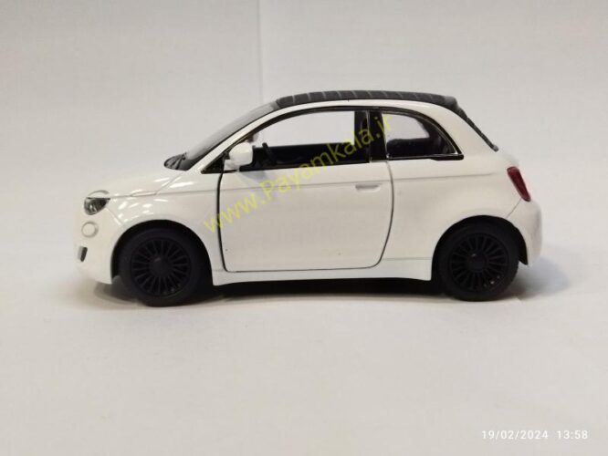 Metal car Fiat 500 (FIAT 500 KINSMART) (KT5440 1:28) white