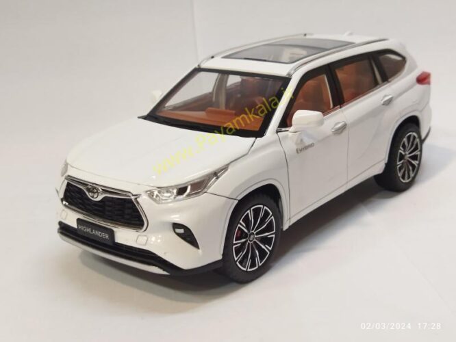 ماکت تویوتا هایلندر (TOYOTA HIGHLANDER 1:24 JFL) سفید