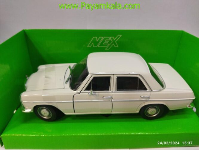 ماکت ماشین فلزی مرسدس بنز 220(1:24) (MERCEDES BENZ 220 BY WELLY) سفید