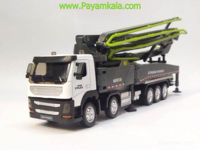 ماکت پمپ بتن (HUINA 1:50) جعبه دار (CONCRETE DELIVERY TRUCK)