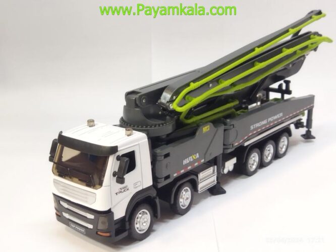 ماکت پمپ بتن (HUINA 1:50) جعبه دار (CONCRETE DELIVERY TRUCK)