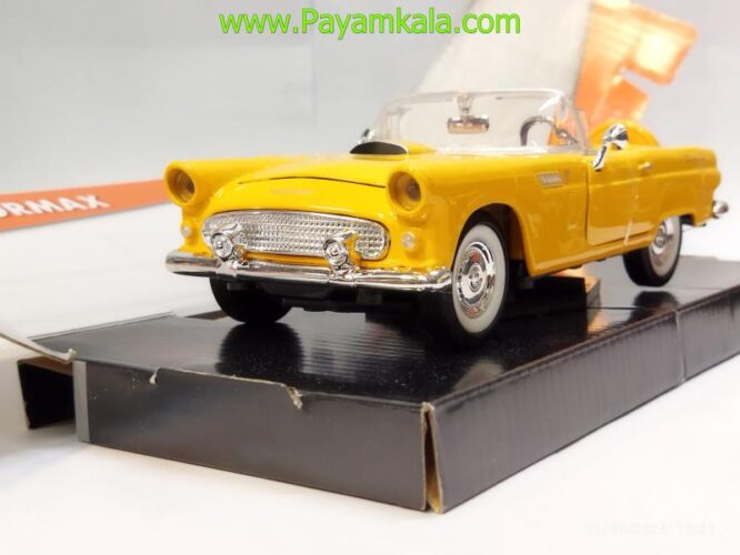 ماشین فلزی فورد تاندربرد (1:24) (FORD THUNDERBIRD 1956 MOTORMAX) زرد