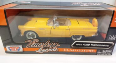 ماشین فلزی فورد تاندربرد (1:24) (FORD THUNDERBIRD 1956 MOTORMAX) زرد