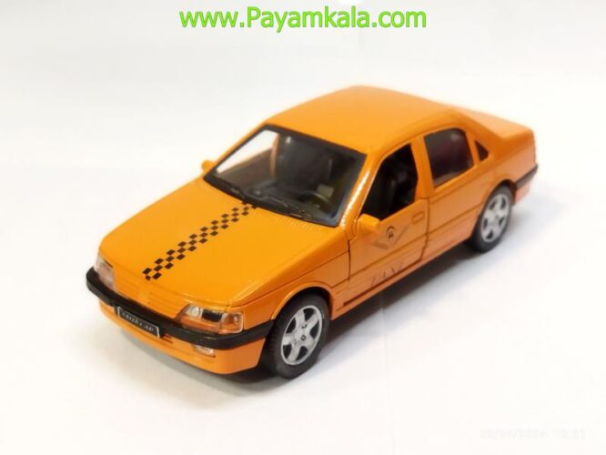 ماشین اسباب بازی پژو 405 تاکسی نارنجی