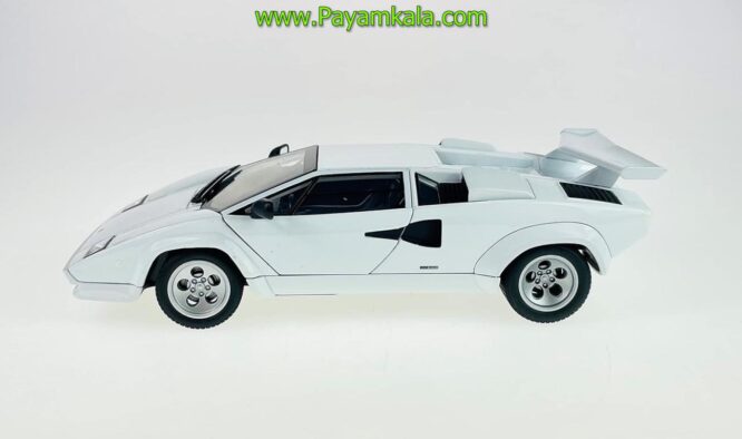 ماکت ماشین فلزی لامبورگینی کانتاش (LAMBORGHINI COUNTACH LP 5000S WELLY)(1:24) سفید