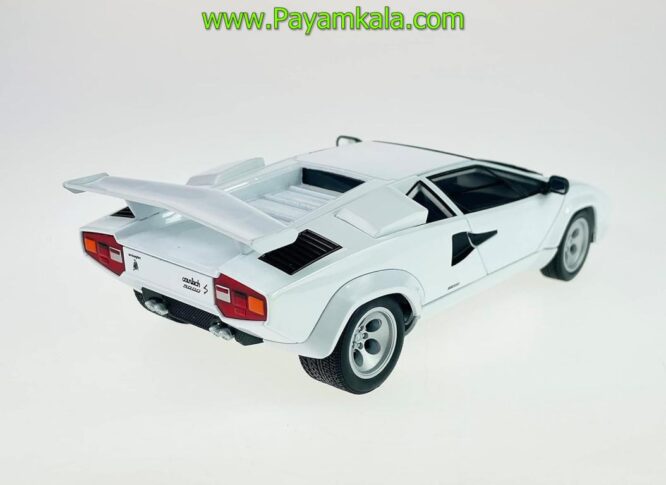 ماکت ماشین فلزی لامبورگینی کانتاش (LAMBORGHINI COUNTACH LP 5000S WELLY)(1:24) سفید