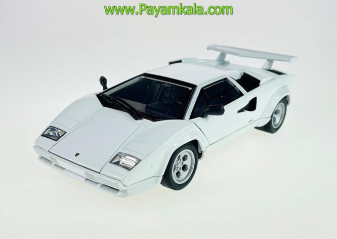 ماکت ماشین فلزی لامبورگینی کانتاش (LAMBORGHINI COUNTACH LP 5000S WELLY)(1:24) سفید