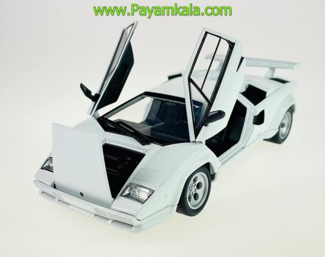 ماکت ماشین فلزی لامبورگینی کانتاش (LAMBORGHINI COUNTACH LP 5000S WELLY)(1:24) سفید