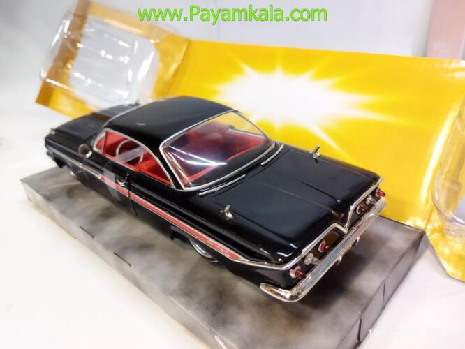 ماشین فلزی شورلت ایمپالا (1:24) (1961 CHEVY IMPALA) مشکی