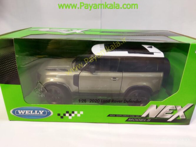 ماکت ماشین فلزی لندرور دیفندر (1:26) (LAND ROVER DEFENDER 2020 WELLY) سبز