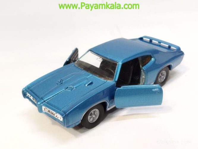 ماشین فلزی پونتیاک (1969 Pontiac GTO 1:34 BY WELLY) آبی