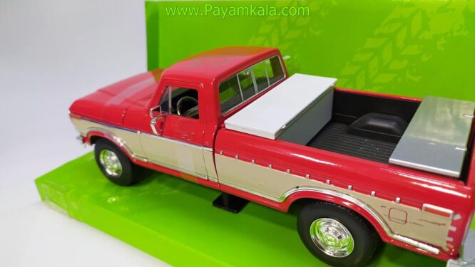 ماکت فورد وانت (FORD F-150 1979 PICKUP)(1:24) قرمز طرح گل آلود