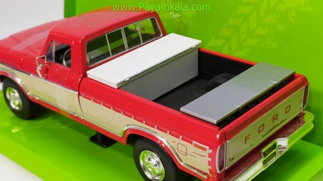 ماکت فورد وانت (FORD F-150 1979 PICKUP)(1:24) قرمز طرح گل آلود