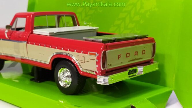 ماکت فورد وانت (FORD F-150 1979 PICKUP)(1:24) قرمز طرح گل آلود