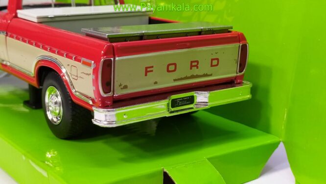 ماکت فورد وانت (FORD F-150 1979 PICKUP)(1:24) قرمز طرح گل آلود