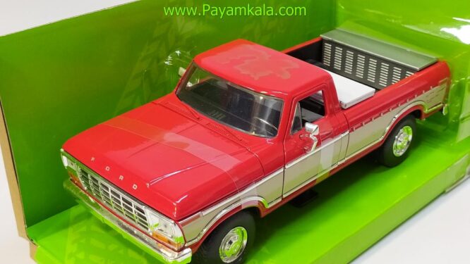 ماکت فورد وانت (FORD F-150 1979 PICKUP)(1:24) قرمز طرح گل آلود