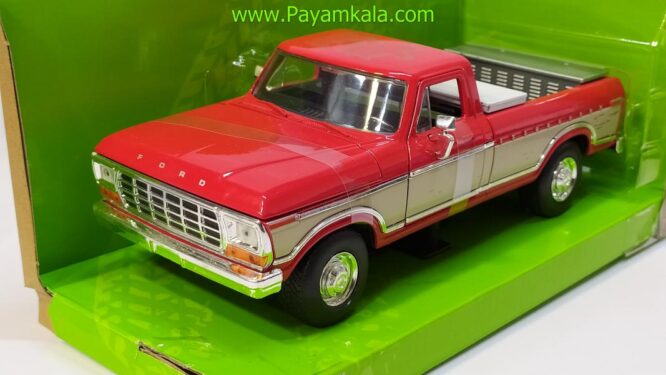 ماکت فورد وانت (FORD F-150 1979 PICKUP)(1:24) قرمز طرح گل آلود