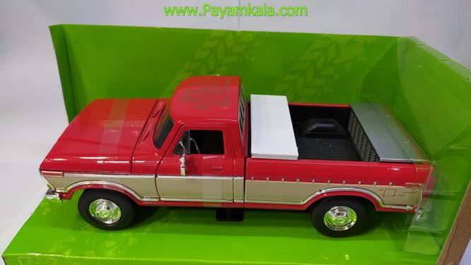 ماکت فورد وانت (FORD F-150 1979 PICKUP)(1:24) قرمز طرح گل آلود