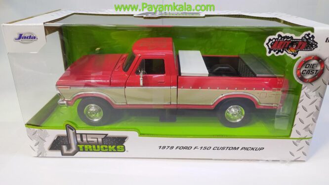 ماکت فورد وانت (FORD F-150 1979 PICKUP)(1:24) قرمز طرح گل آلود