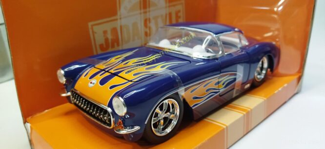 شورلت کروت رالی (CHEVROLET CORVETTE 1957 JADA)(1:24) آبی