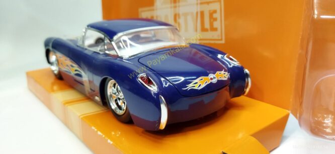 شورلت کروت رالی (CHEVROLET CORVETTE 1957 JADA)(1:24) آبی