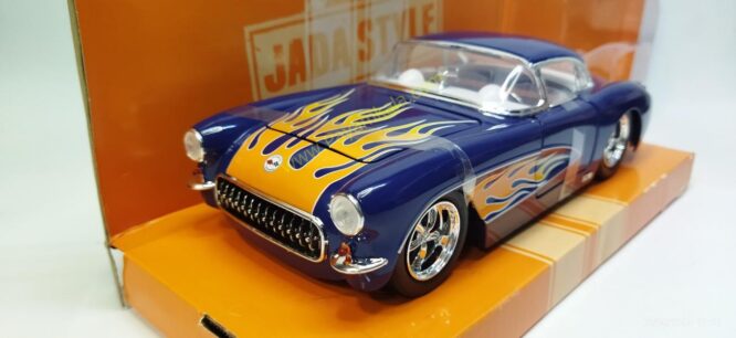 شورلت کروت رالی (CHEVROLET CORVETTE 1957 JADA)(1:24) آبی