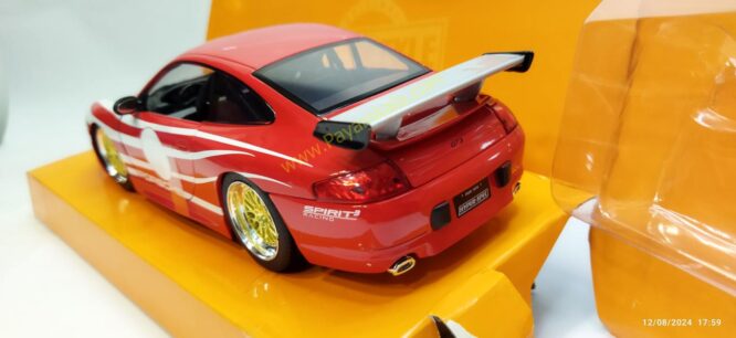 ماشین فلزی پورشه (PORSCHE 911 GT3 996)(JADA 1:24) قرمز