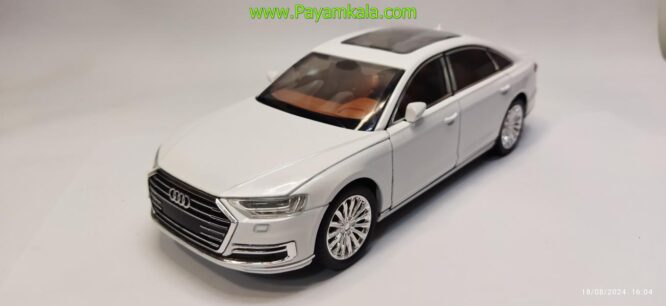 ماشین فلزی آئودی (AUDI A8 CHEZHI) (1:24) سفید