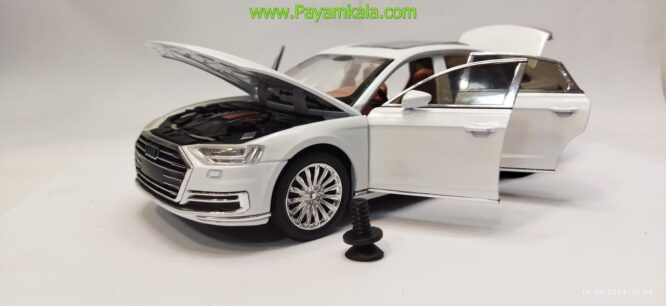 ماشین فلزی آئودی (AUDI A8 CHEZHI) (1:24) سفید