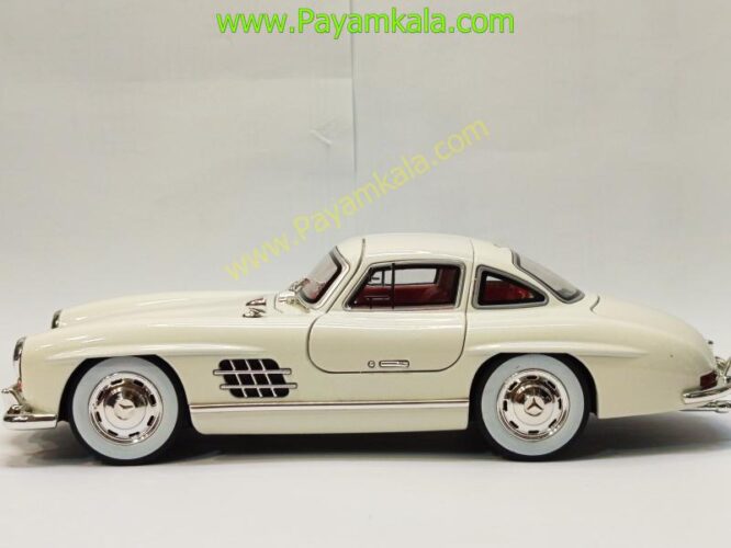 ماشین فلزی مرسدس بنز (BENZ 300SL CHEZHI) (1:24) سفید