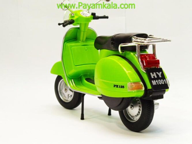 ماکت فلزی موتورسیکلت وسپا (VESPA PX125 1:12) سبز