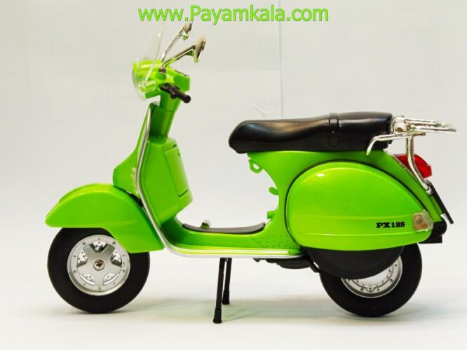 ماکت فلزی موتورسیکلت وسپا (VESPA PX125 1:12) سبز