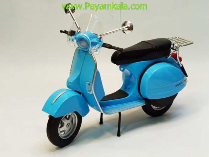 ماکت فلزی موتورسیکلت وسپا (VESPA PX125 1:12) آبی