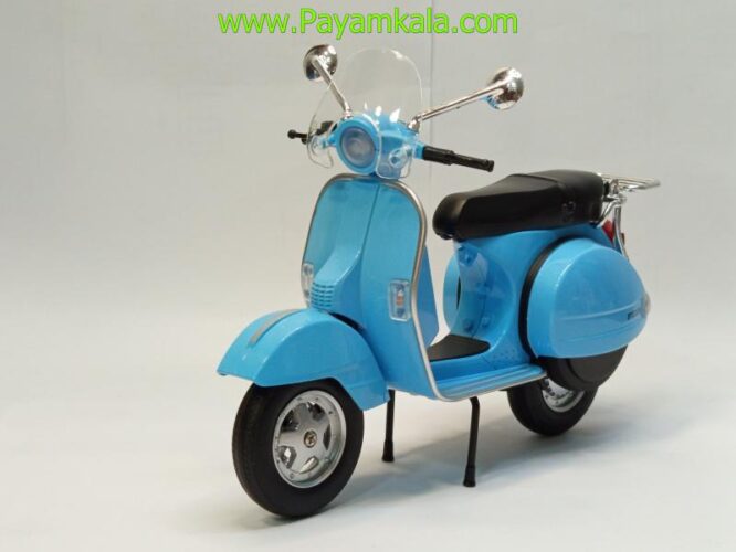 ماکت فلزی موتورسیکلت وسپا (VESPA PX125 1:12) آبی