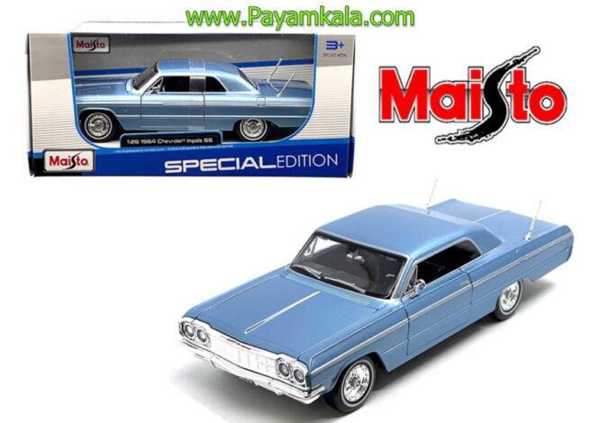 ماکت شورلت ایمپالا (1:26 MAISTO) (1964 CHEVY IMPALA) آبی