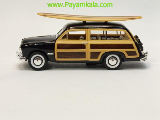 ماشین فلزی فورد با تخته شنا (FORD WOODY WAGON 1949 KINSMART) مشکی