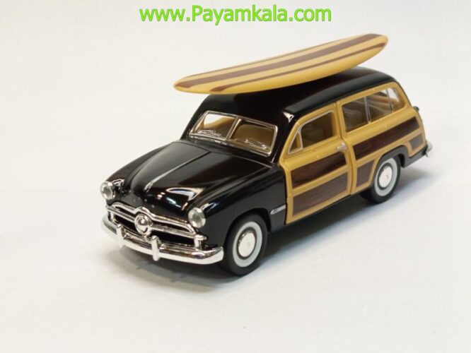 ماشین فلزی فورد با تخته شنا (FORD WOODY WAGON 1949 KINSMART) مشکی