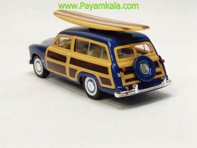 ماشین فلزی فورد با تخته شنا (FORD WOODY WAGON 1949 KINSMART) آبی