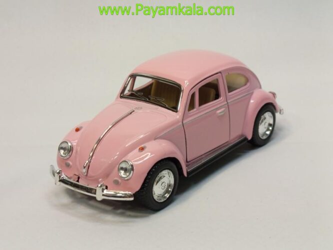 ماشین فلزی فولکس کینسمارت (Volkswagen Classical Beetle KINSMART) صورتی