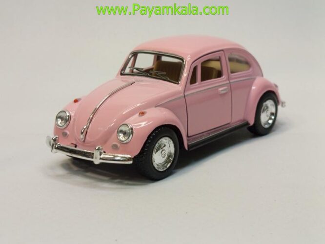 ماشین فلزی فولکس کینسمارت (Volkswagen Classical Beetle KINSMART) صورتی