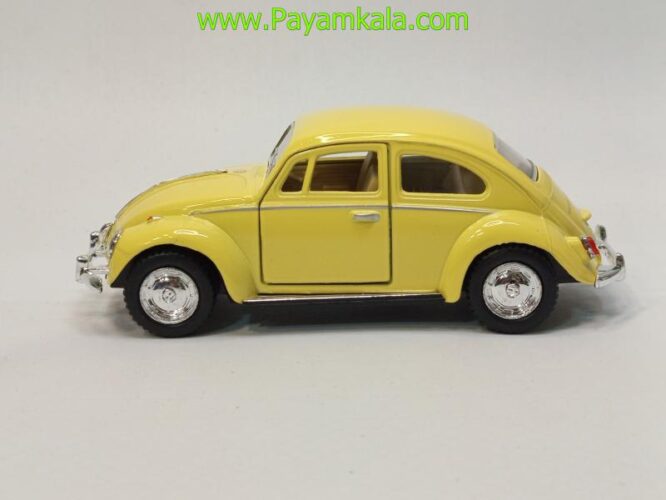 ماشین فلزی فولکس کینسمارت (Volkswagen Classical Beetle KINSMART) زرد کمرنگ