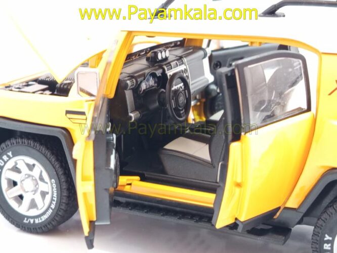 ماشین فلزی تویوتا اف جی کروز (TOYOTA FJ CRUISER) (CHEZHI 1:24) زرد