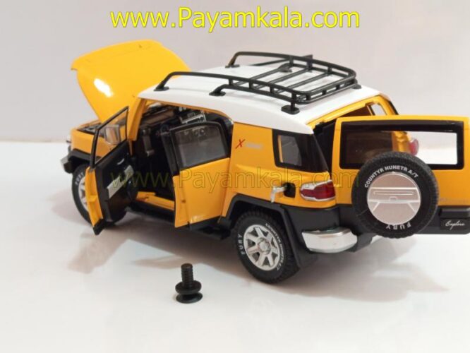 ماشین فلزی تویوتا اف جی کروز (TOYOTA FJ CRUISER) (CHEZHI 1:24) زرد