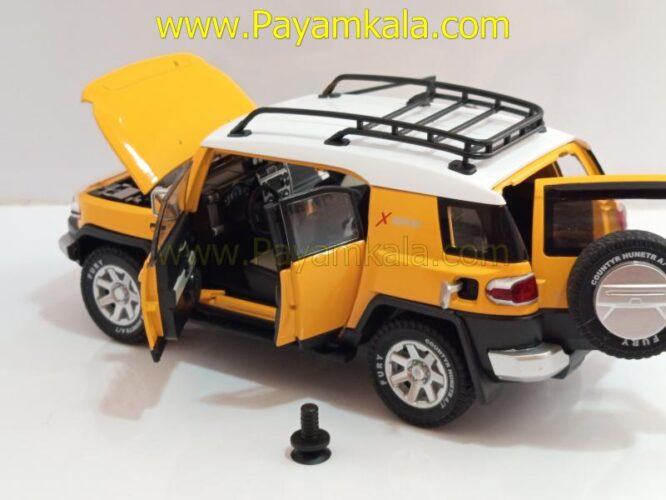 ماشین فلزی تویوتا اف جی کروز (TOYOTA FJ CRUISER) (CHEZHI 1:24) زرد